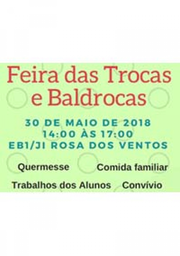 Feira das Trocas e Baldrocas – EB1/JI Rosa dos Ventos