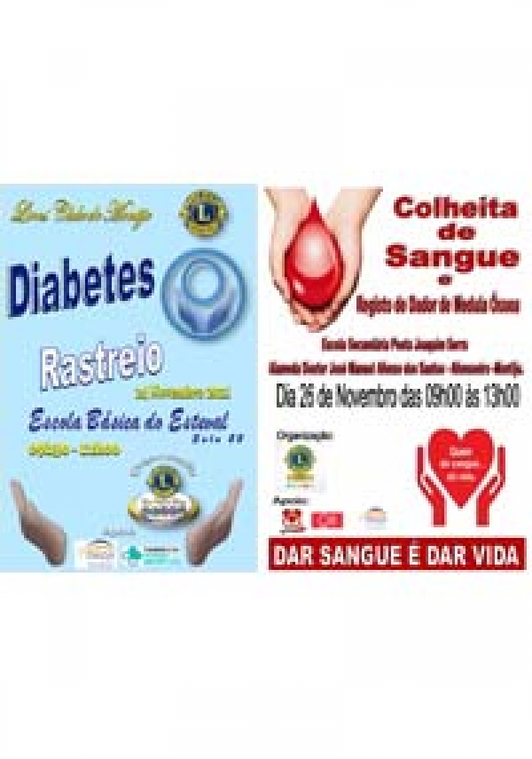 Rastreio de Diabetes (EBI do Esteval) e Colheita de Sangue (Escola Secundária Poeta Joaquim Serra)